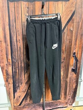 Nike Black Sweatpants with Drawstring Waist, Size XS